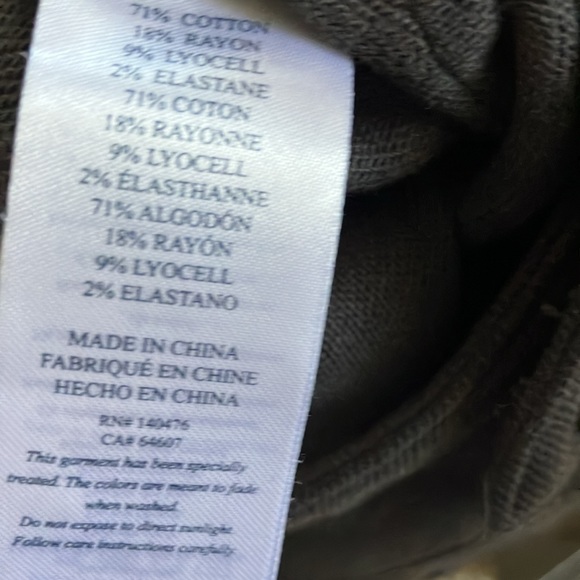 COPY - Faherty stretch Terry wide leg pants. Washed black  NWT Size25 - Picture 6 of 6